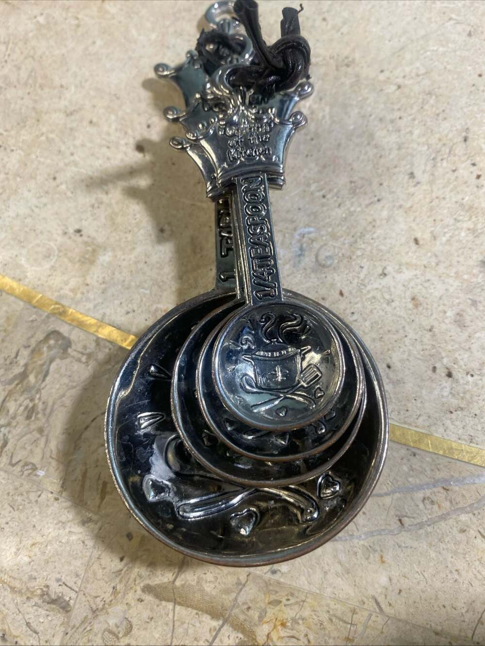 Ganz Queen of the Kitchen Decorative Metal Measuring Spoon Set of 4